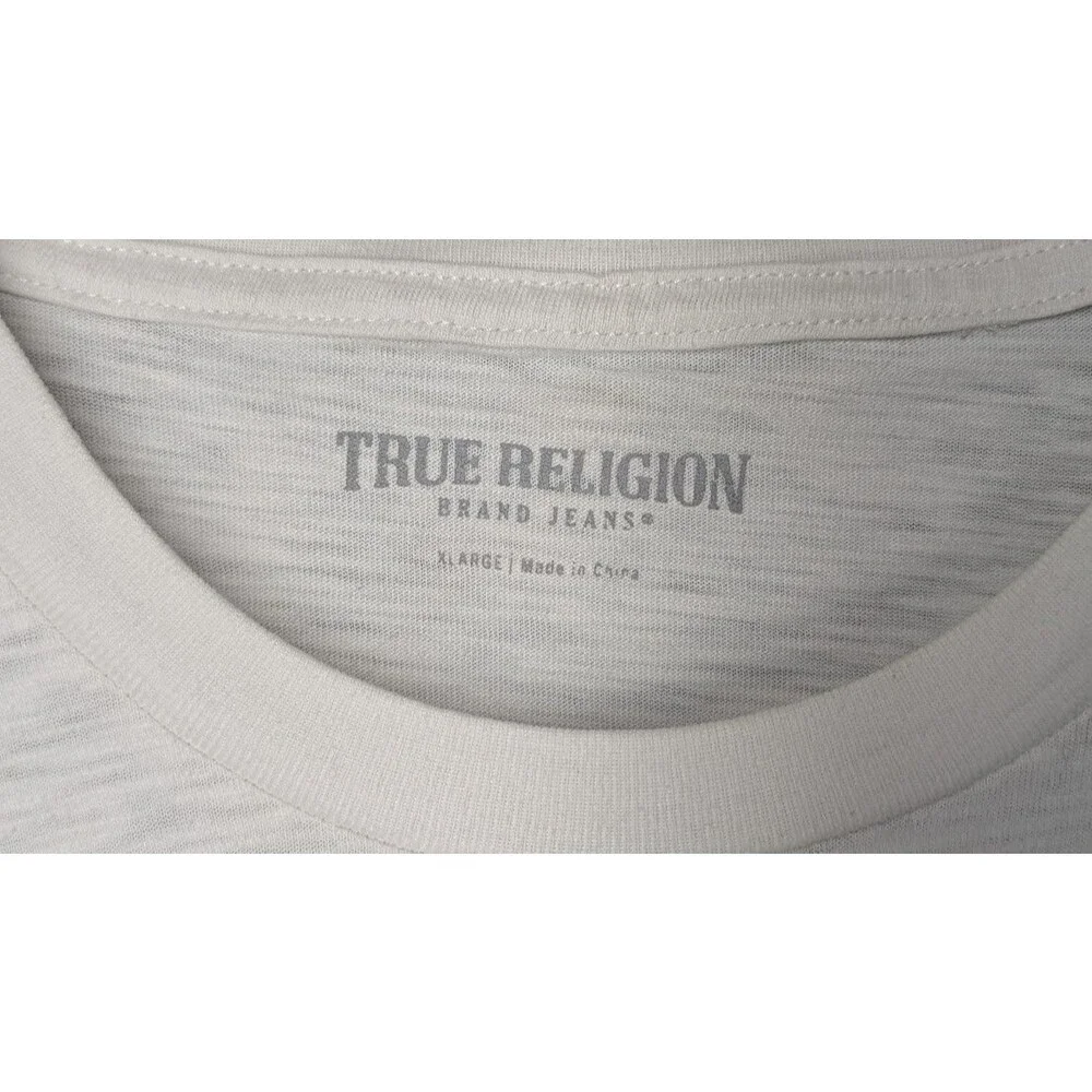 True Religion Triangular Graphic Men's White T-Shirt Size XL